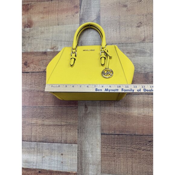 Michael Kors Large Charlotte Satchel Citrus Leather Purse NWT - Picture 8 of 11